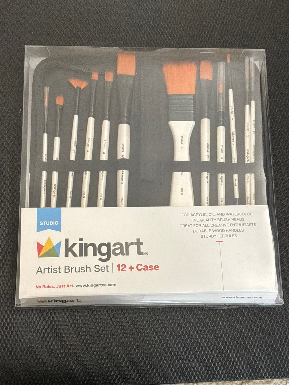 Kingart Artist Brush Set with Case